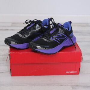 New Balance Kids  Dynasoft Nitrel v5 - Black Purple 4.5 Wide Big Kid